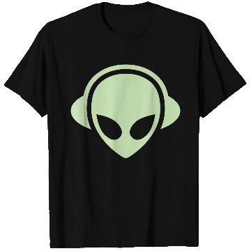 Discover Alien headphones Glow in the dark T Shirts