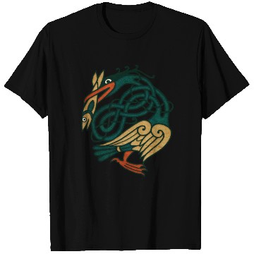 Discover Celtic Art Bird With Fish T Shirts