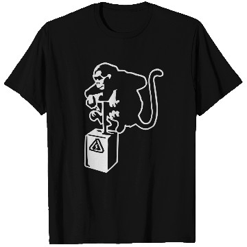 Discover Banksy Detinator Monkey Outline T Shirts