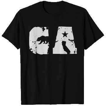 Discover California Bear State Abbreviation T Shirts