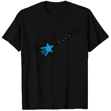 Discover Rock guitar with music note T Shirts