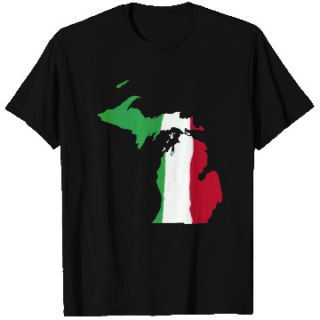 Discover Michigan Italian Italy Flag Pride T Shirts