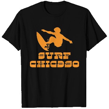 Discover Surf Surfing Chicago T Shirts