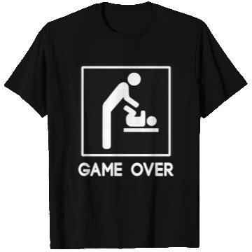 Discover Game Over New Baby for Parent Dad T Shirts
