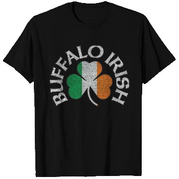 Discover Buffalo Irish Shamrock Flag Clothing T Shirts