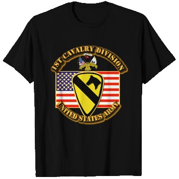 Discover 1st Cavalry Division w Flag T Shirts