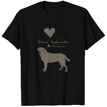 Discover i heart my silver labrador retriever T Shirts