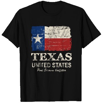 Discover Texas Flag - Vintage Look T Shirts