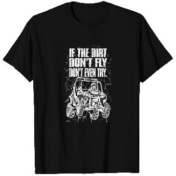 Discover UTV Racer Dirt Fly Wht T Shirts