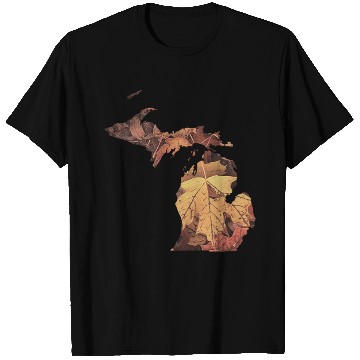 Discover Michigan Autumn Fall Leaves T Shirts