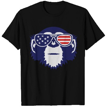 Discover monkey bezel color american flag sun T Shirts