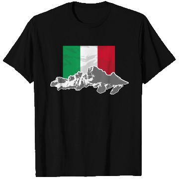 Discover Italy - Flag & Mountains T Shirts