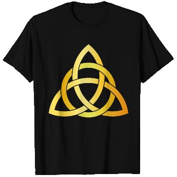 Discover Original Triquetra circle celtic knot gold T Shirts