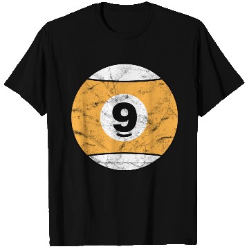 Discover Billiard ball yellow nine - vintage T Shirts