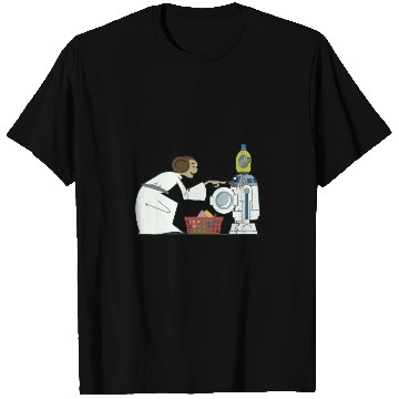 Discover Funny Star Wars r2d2 and Leia comic T Shirts