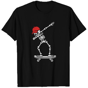 Discover Dab dabbing skeleton skateboard skater T Shirts