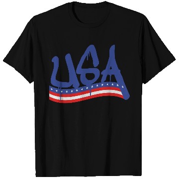 Discover graffiti text banner usa united states america 3 c T Shirts