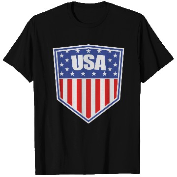 Discover text letters shield emblem emblem usa united state T Shirts