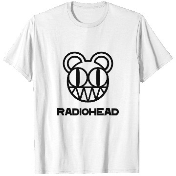 Discover Radiohead Black Smile Head T-Shirts