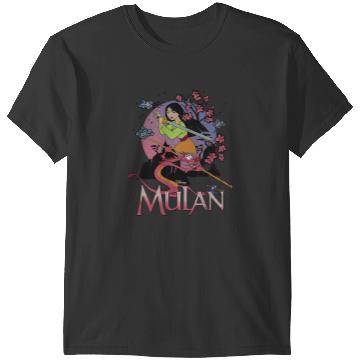 Discover Disney Mulan Warrior Stance Sunset T-Shirts