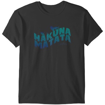 Discover Disneyss Lion King Hakuna Matata Blue Text Trio Logo T-Shirts