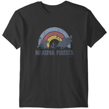 Discover Disneyss The Lion King Hakuna Matata Distressed Rainbow Logo T-Shirts