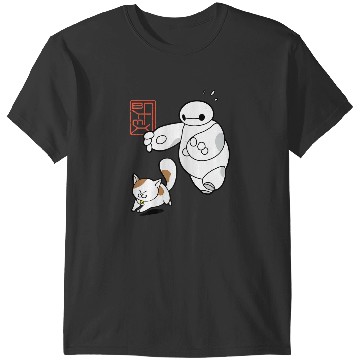 Discover Disney Big Hero 6 Baymax Chasing Mochi Cute Shot T-Shirts
