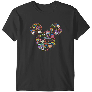 Discover Disneyss Pride Collection Rainbow Mickey Mouse Icon Doodles T-Shirts