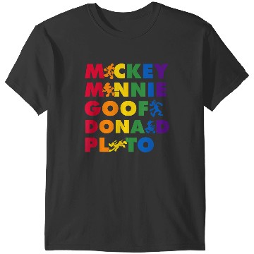 Discover Disneyss Mickey Friends Name Stack Pride T-Shirts