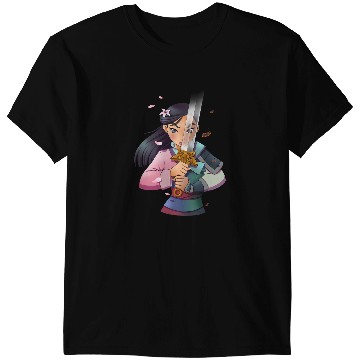Discover Disney Mulan Anime Half Girl Half Warrior Graphic T-Shirts