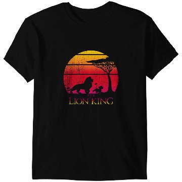 Discover Disney The Lion King Simba Mufasa Silhouettes Distressed T-Shirts