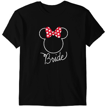 Discover Disney Minnie Mouse Bow Bride Wedding T-Shirts