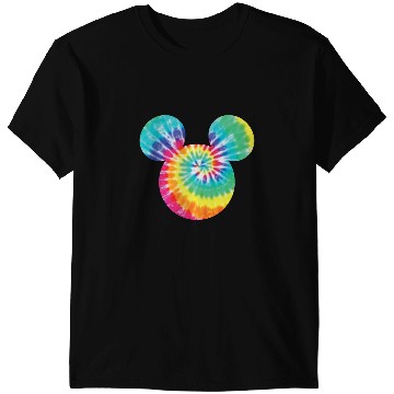 Discover Disney Mickey Mouse Icon Rainbow Tie-Dye Short Sleeve T-Shirts