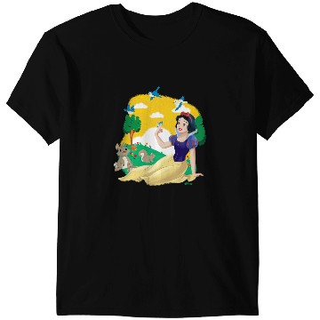 Discover Disney Princess - Snow White Forest Scene Bunnies Birds T-Shirts