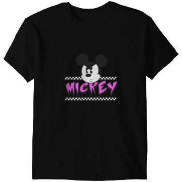 Discover Disney Mickey And Friends Retro Checkerboard Punk Mickey T-Shirts