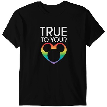 Discover Disney Mickey Icon True to Your Heart Pride T-Shirts