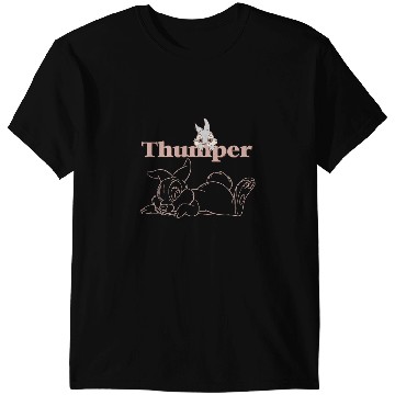 Discover Disney Bambi Thumper Peach Outline T-Shirts