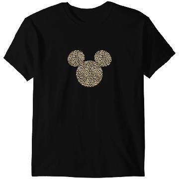 Discover Disney Mickey Mouse Cheetah Print Silhouette Fil T-Shirts