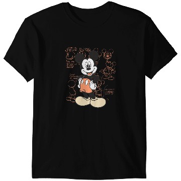 Discover Disney Mickey And Friends Mickey Mouse Schematic Style Logo T-Shirts