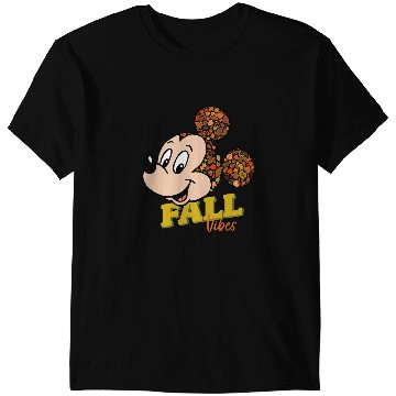 Discover Disney Mickey Mouse Fall Vibes Autumn Leaves T-Shirts