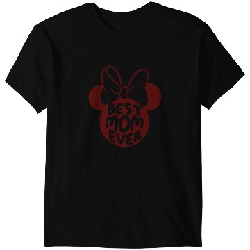 Discover Disney Minnie Mouse Best Mom Ever Text Fill T-Shirts
