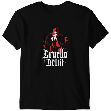 Discover Disney Villains - Cruella De Vil Character Splatter T-Shirts