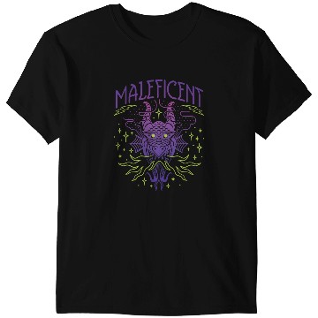 Discover Disney Villains Maleficent Dragon Line Design T-Shirts