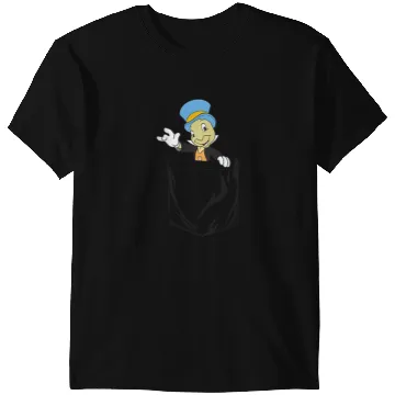 Discover Disneyss Pinocchio Jiminy Cricket Faux Pocket T-Shirts