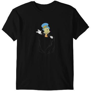 Discover Disneyss Pinocchio Jiminy Cricket Faux Pocket T-Shirts