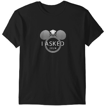 Discover Disney I Asked 2024 Engagement Ring Proposal Mic T-Shirts