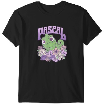 Discover Disney Tangled Cute Pascal Floral Pastel Big Chest Portrait T-Shirts