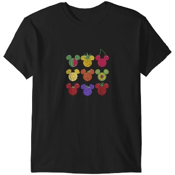 Discover Disney Mickey Classic Mickey Fruit Face Grid T-Shirts