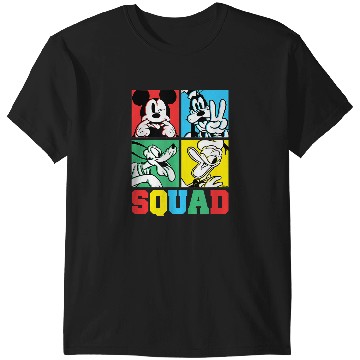 Discover Disney - Mickey, Goofy, Donald, Pluto Squad Grid T-Shirt T-Shirts