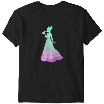 Discover Disney Princess Tiana Silhouette Pretty Tie Dye T-Shirts